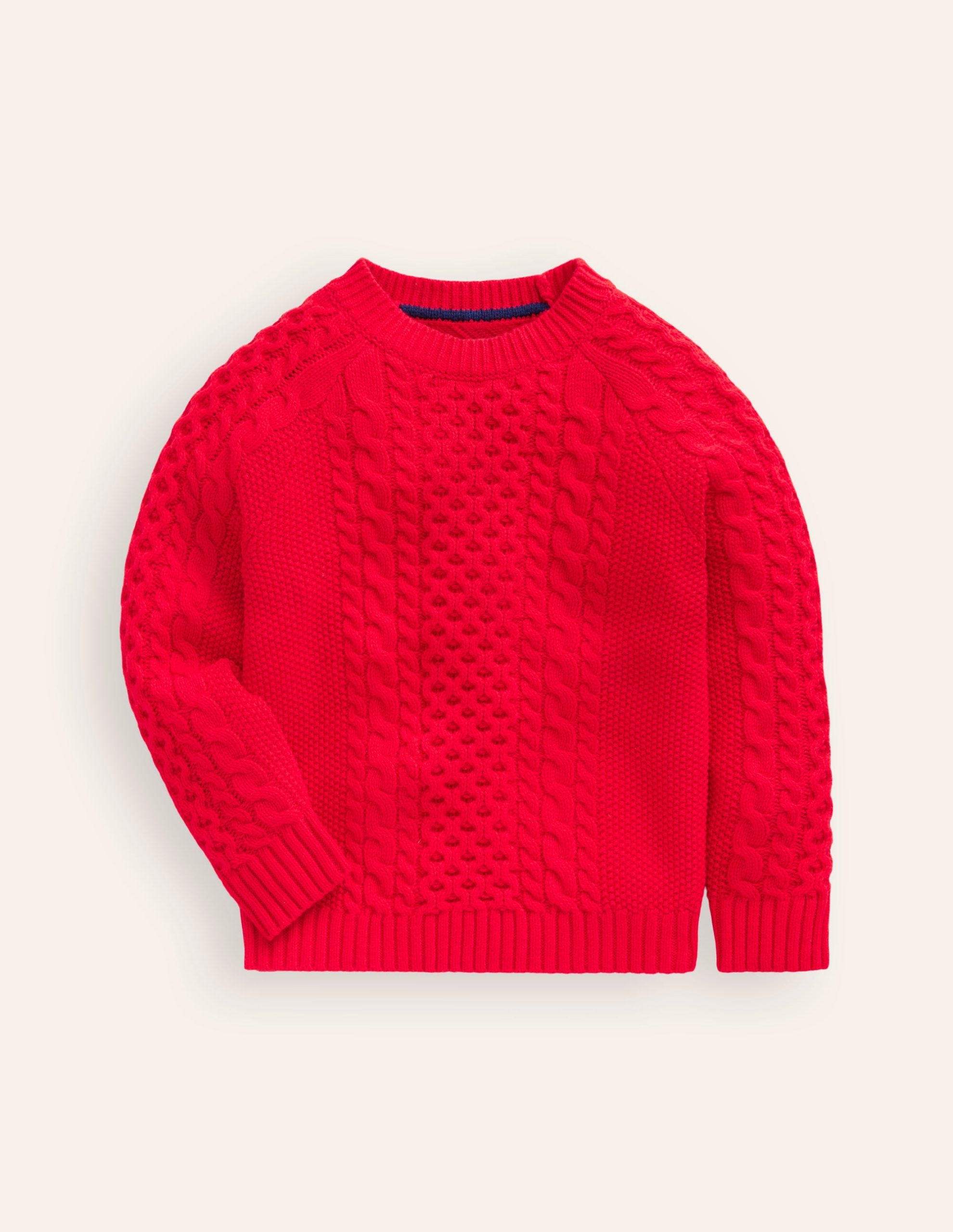 Heritage Cable Sweater-Poppy Red - Image 4