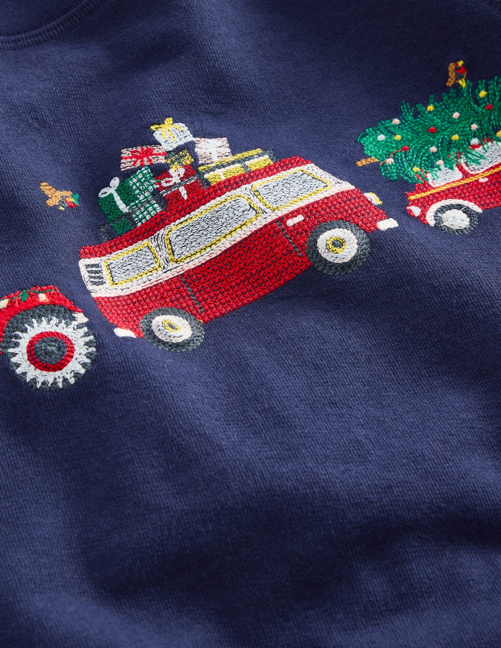 Cosy Festive Sweatshirt-College Navy Cars - Image 4