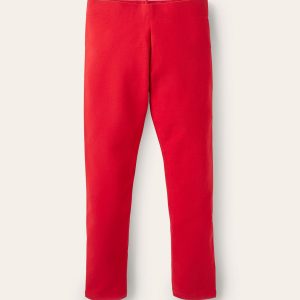 Plain Cosy Leggings-Rockabilly Red