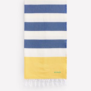 Hammam Towel-Mimosa Yellow and Bright Blue