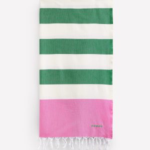Hammam Towel-Party Pink and Green
