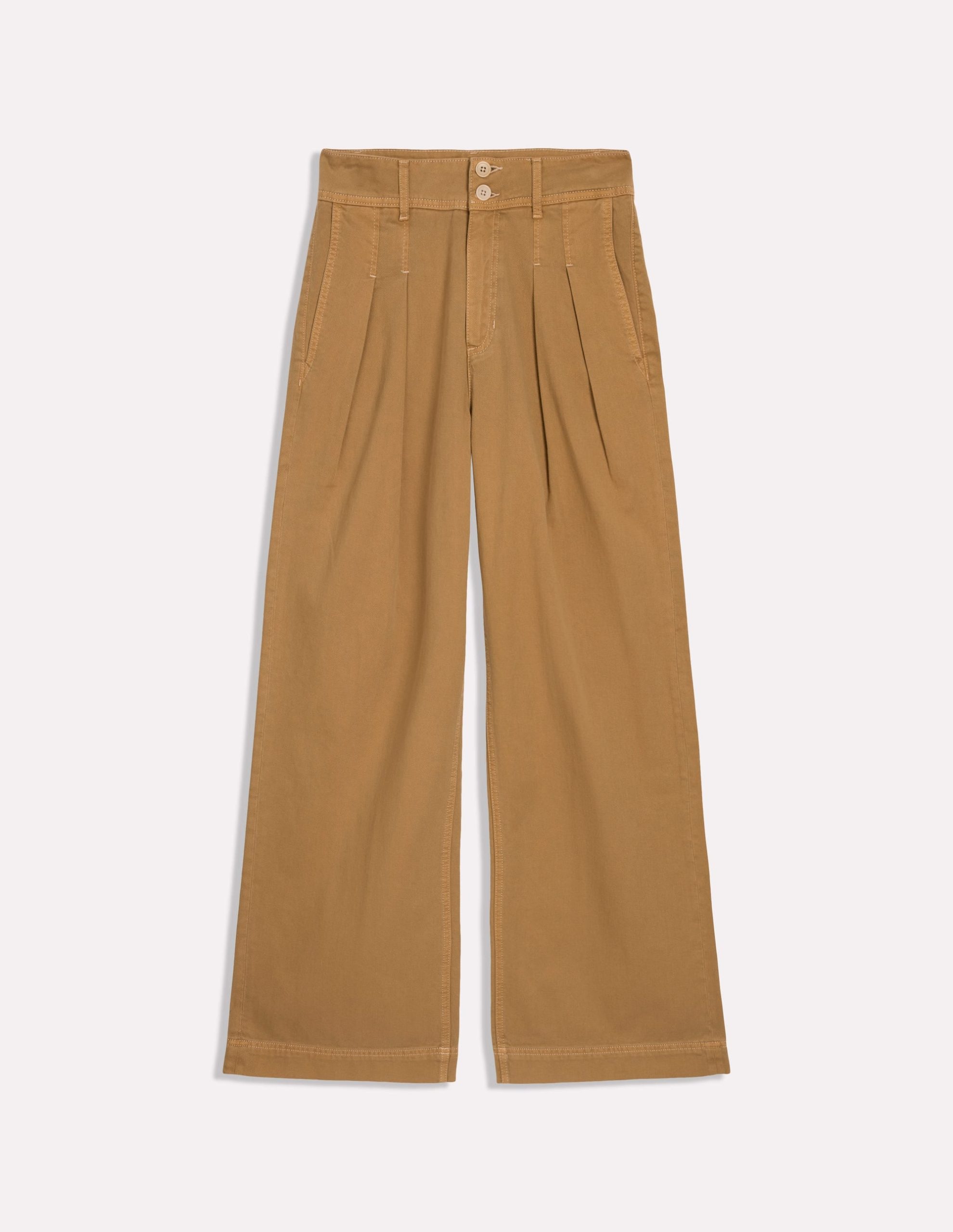 Brompton Wide Leg Trousers-Gingerbread - Image 7