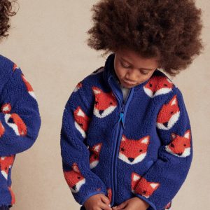 Cosy Borg Jacket-Sapphire Blue Foxes