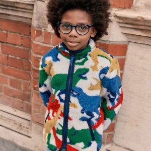 Cosy Borg Jacket-Multi Dinos