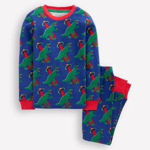 Snug Glow-In-The-Dark Pajamas-Dino Space