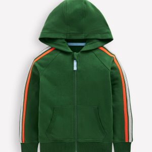 Rainbow Zip-up Hoody-Pine Green