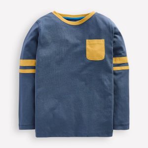 Colour Block T-shirt-Robot Blue/ Canary Yellow