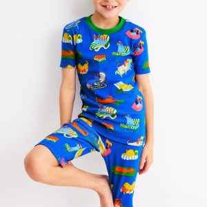 Snug Short John Pajamas-Poolside Pets