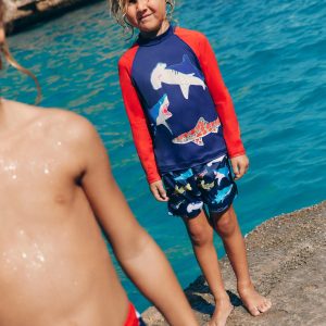 Swim Shorts-College Navy Sharks