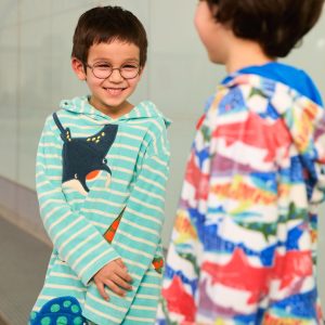 Appliqu?? Towelling Throw-on-Caribbean Blue Stingray