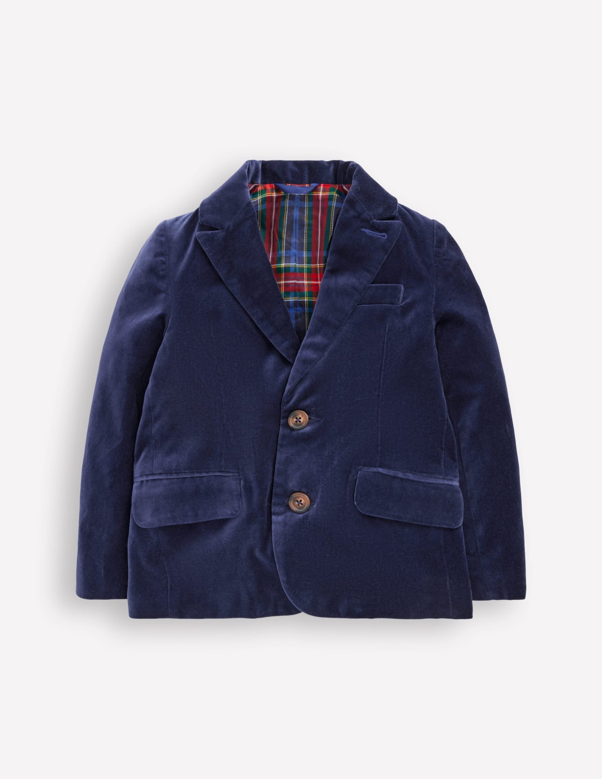 Classic Velvet Blazer-College Navy Velvet - Image 2