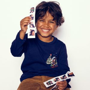 Front & Back Printed T-shirt-Twilight Blue North Pole