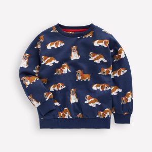 Everyday Printed Sweatshirt-Blue Bulldogs