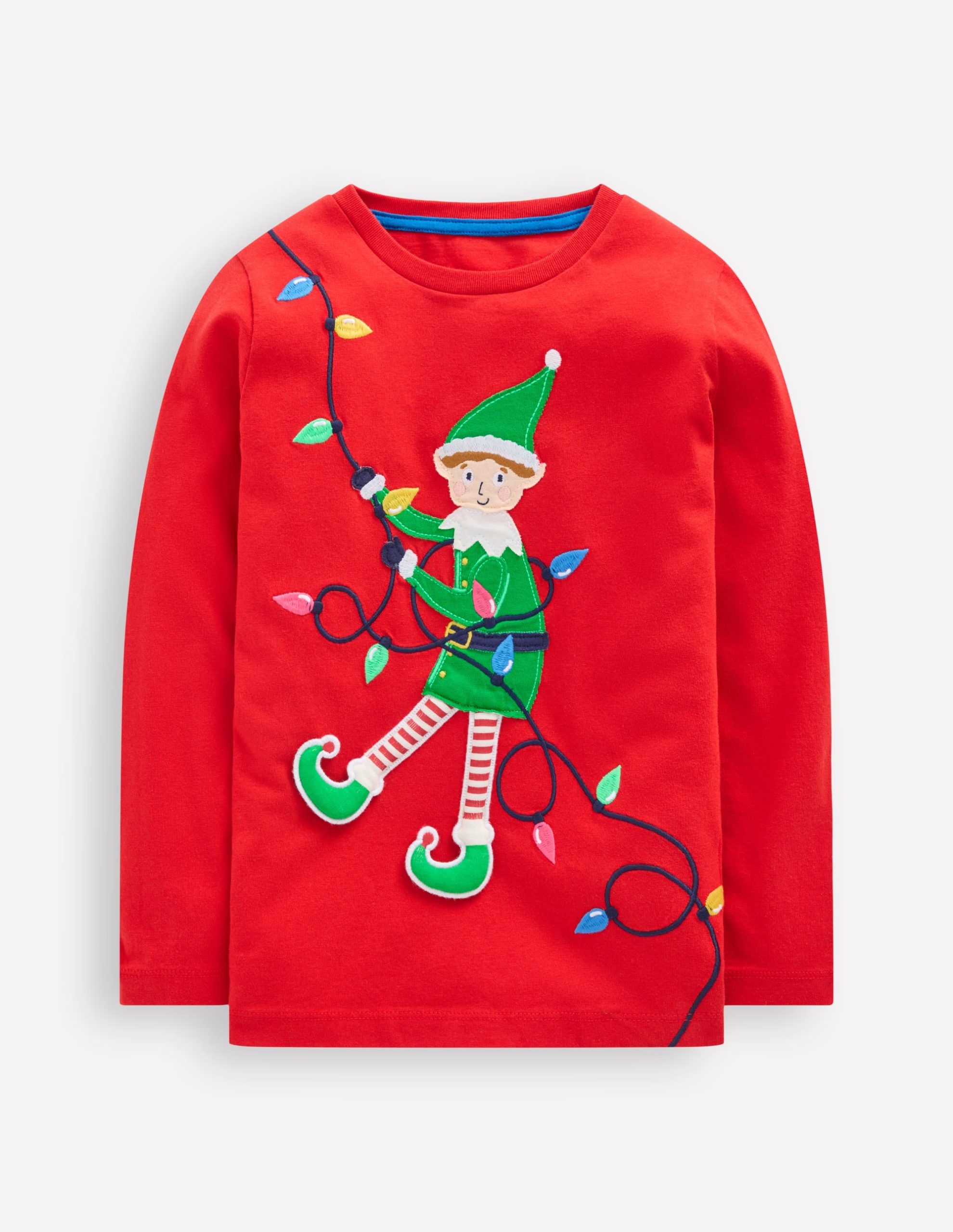 Long Sleeve Novelty 3D T-Shirt-Mars Red Elf - Image 2