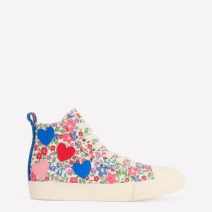 Canvas High Tops-Floral Hearts