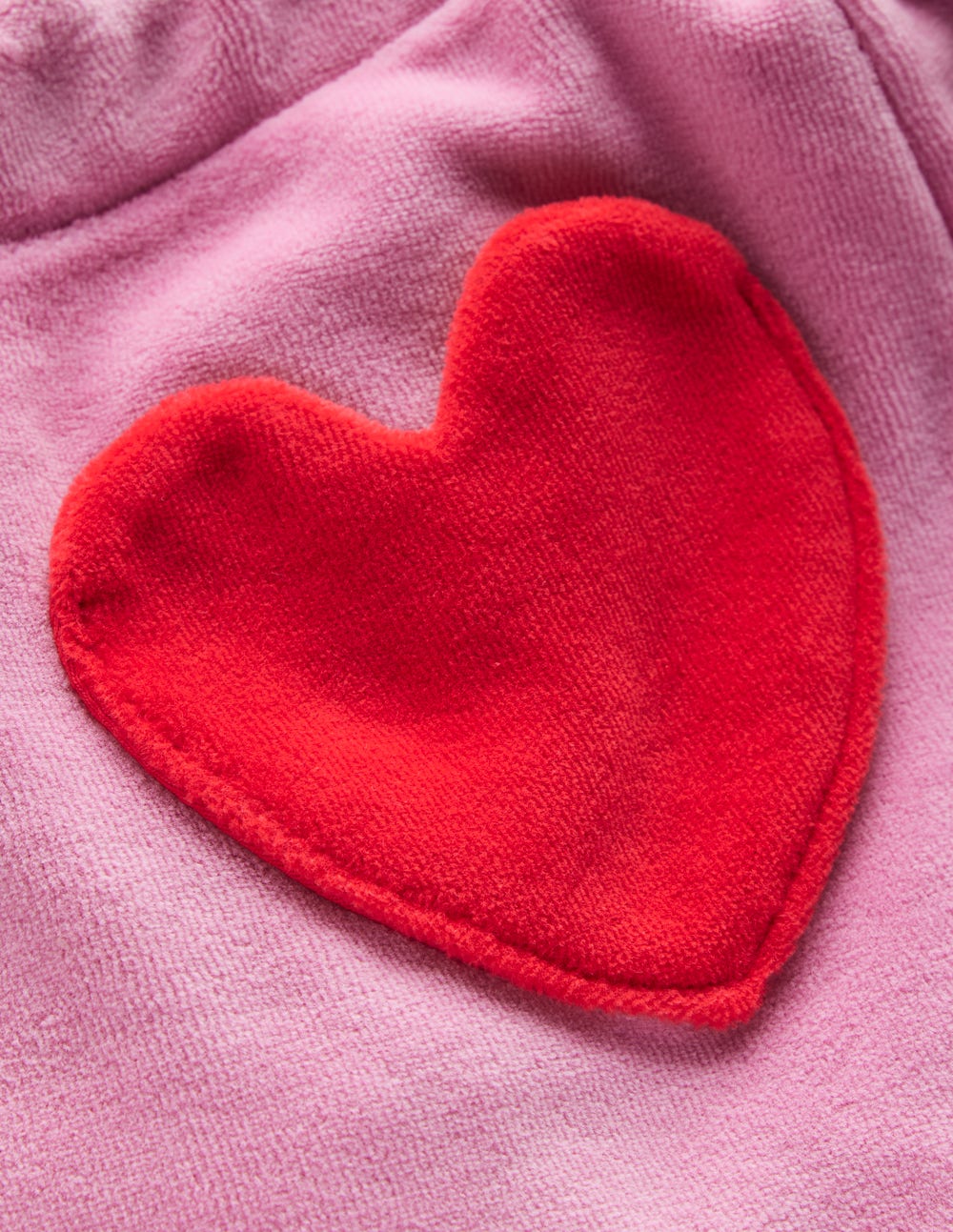 Heart Pocket Velour Sweatpants-Formica Pink - Image 3