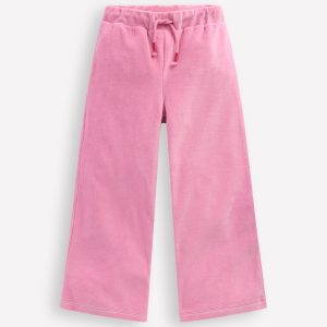 Heart Pocket Velour Sweatpants-Formica Pink