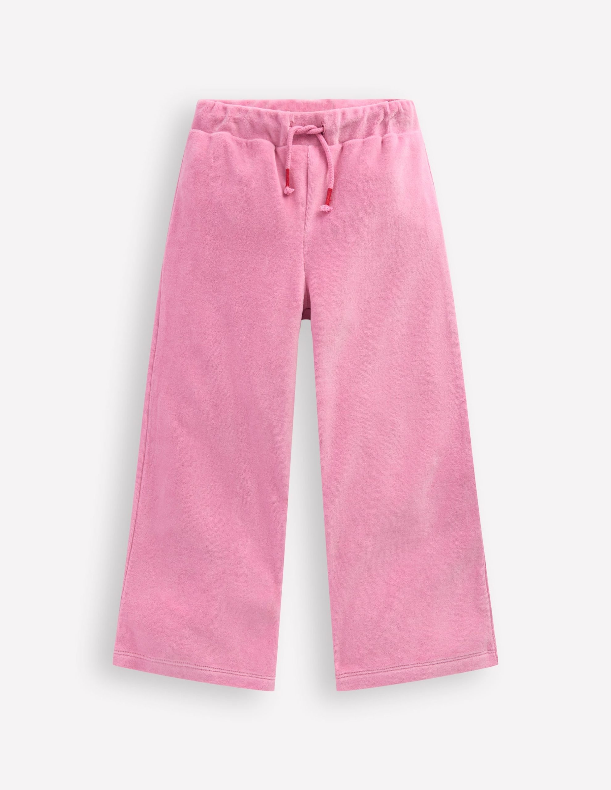Heart Pocket Velour Sweatpants-Formica Pink
