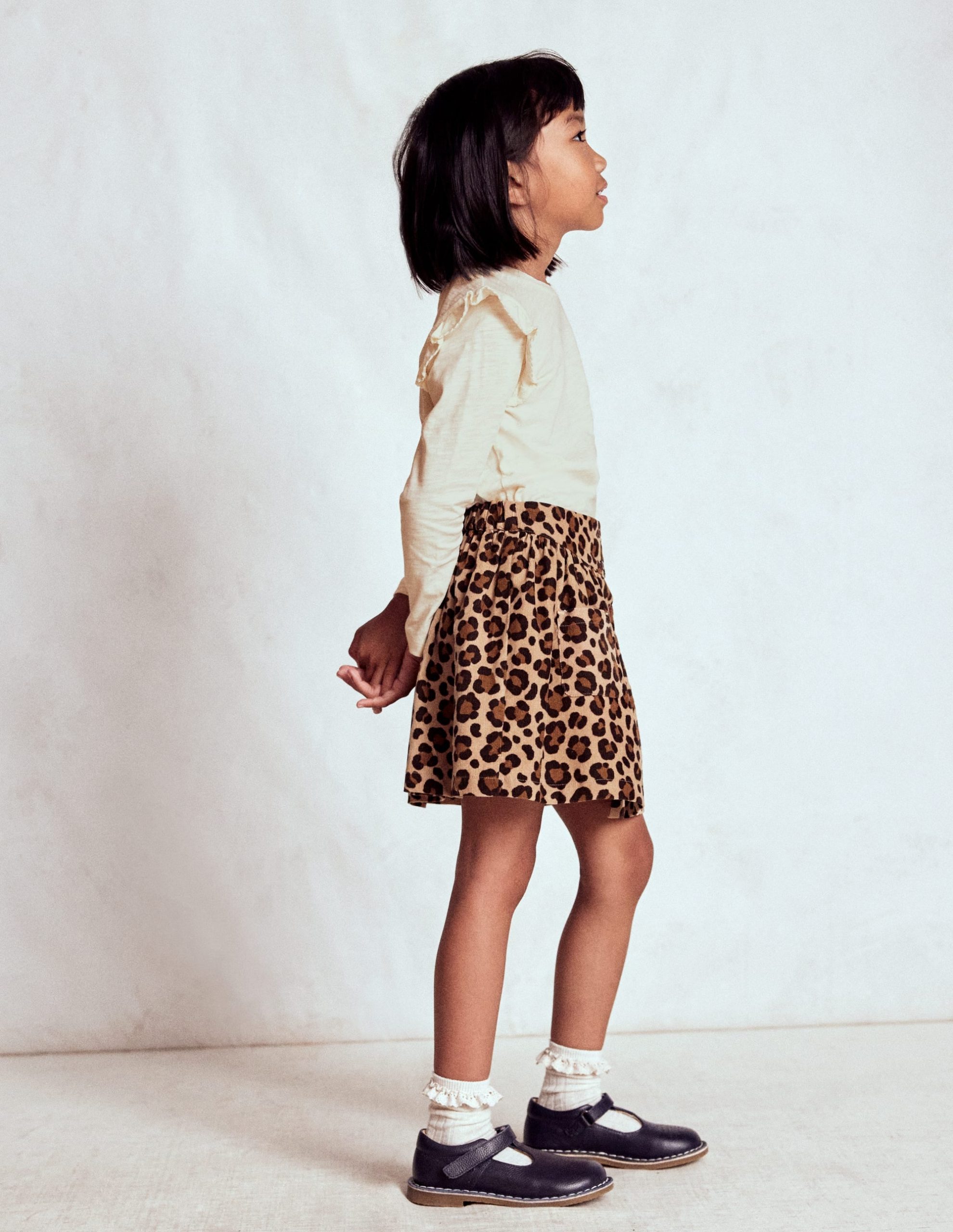 Frill Sleeve Slub Top-Soft Ivory - Image 2