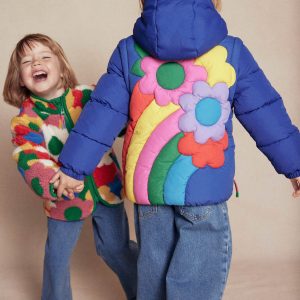 2-in-1 Padded Coat-Starboard Blue Rainbow