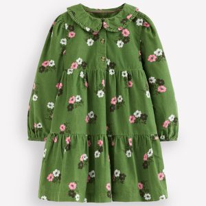 Minna Collared Woven Dress-Green Ditsy Floral