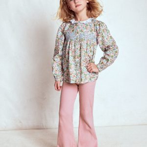 Ribbed Flare Leggings-Vintage Pink