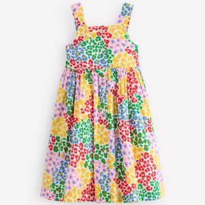 Remy Button Through Dress-Multi Rainbow Leopard