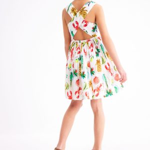Harper Cross-Back Dress-Multi Tropical