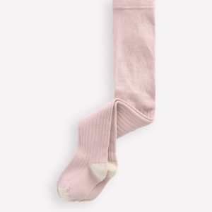 Baby Ribbed Tights-Pink