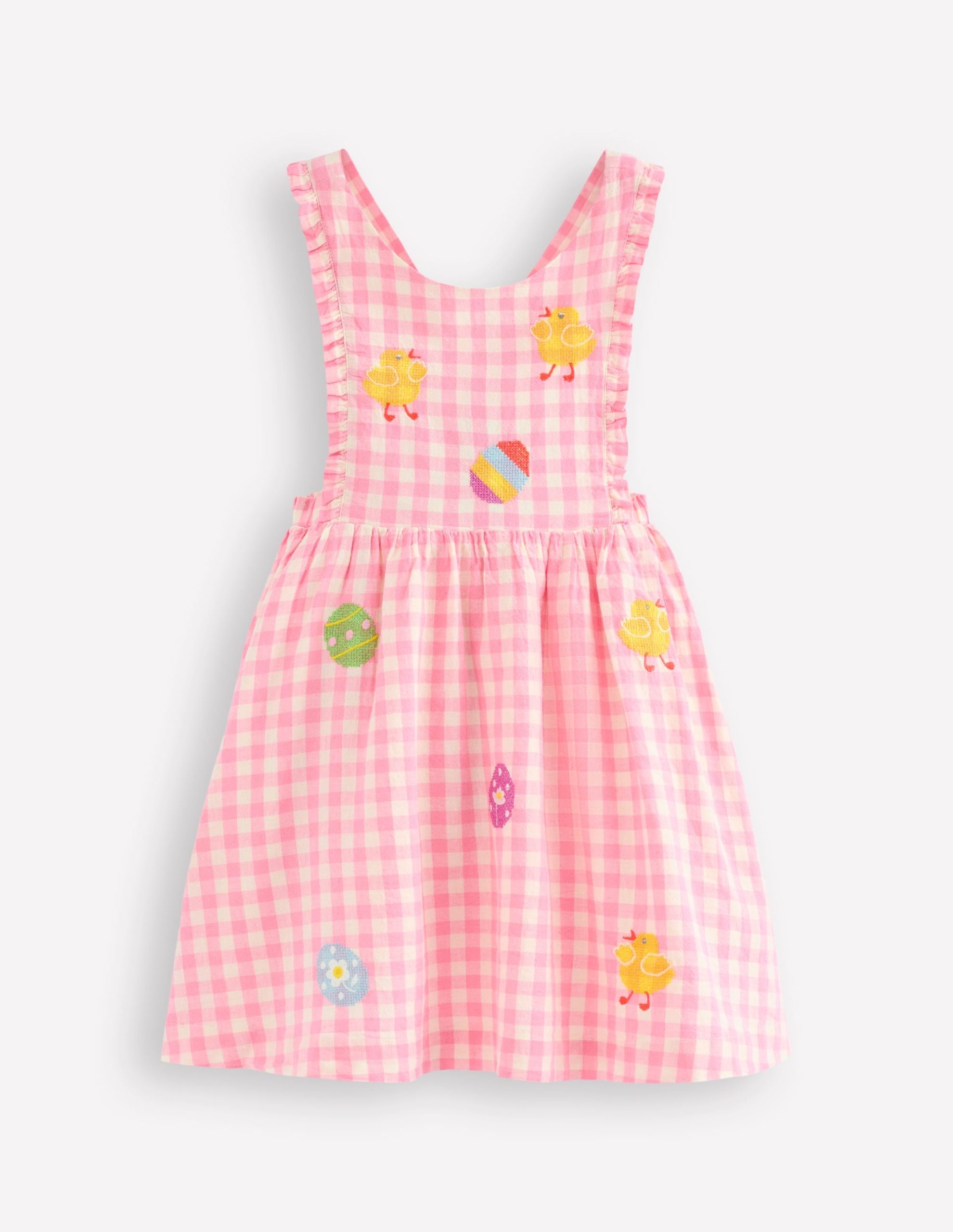 Gladys Pinafore Dress-Pink Gingham Easter - Image 2