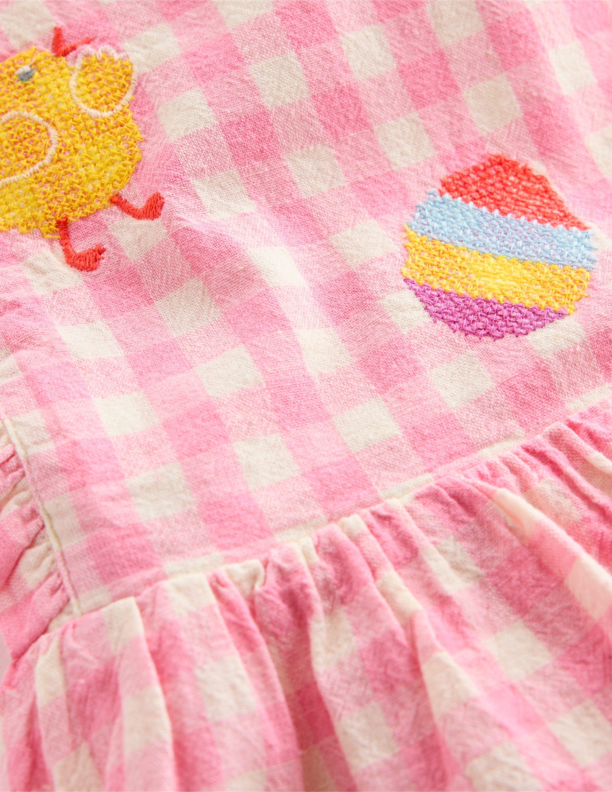 Gladys Pinafore Dress-Pink Gingham Easter - Image 4