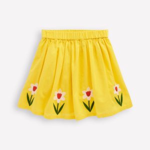 Appliqu?? Skirt-Tropical Yellow Flowers