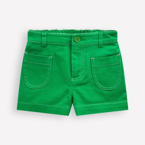 Patch Pocket Shorts-Green