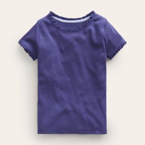 Short Sleeve Ribbed T-shirt-Starboard Blue
