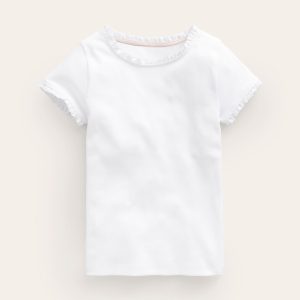 Short Sleeve Ribbed T-shirt-White