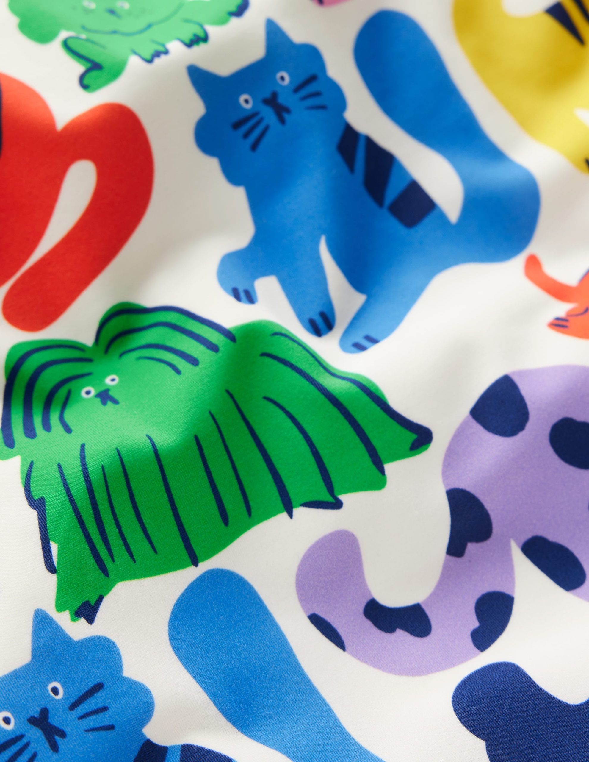 Cross-back Printed Swimsuit-Multi Oatmeal Rainbow Pets - Image 3