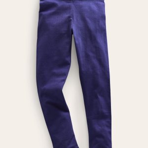 Plain Leggings-Starboard Blue
