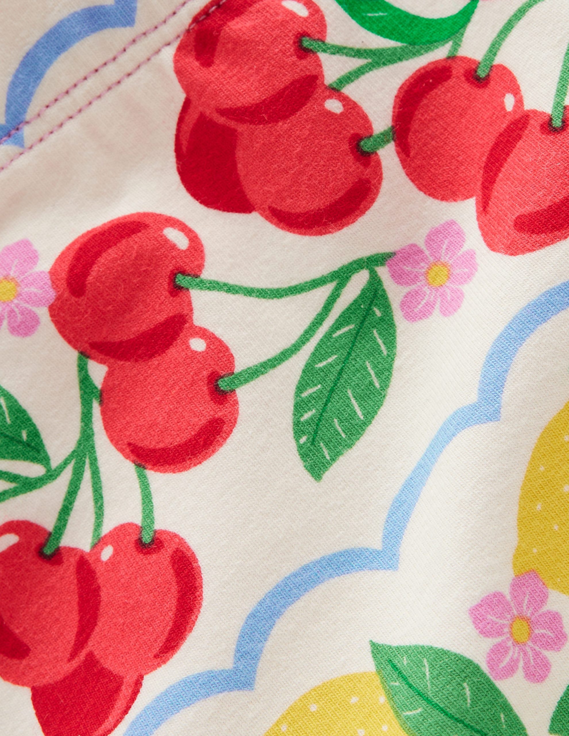 Fun Cropped Leggings-Rainbow Fruit Stripe - Image 3