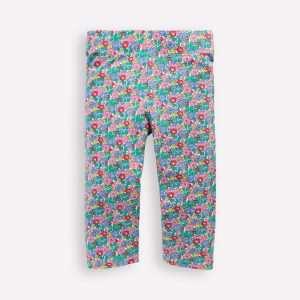 Fun Cropped Leggings-Multi Flowerbed