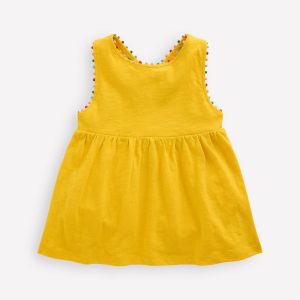 Cross-back Pom Top-Pineapple Yellow