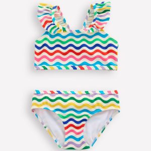 Frill Strap Bikini-Multi Wave