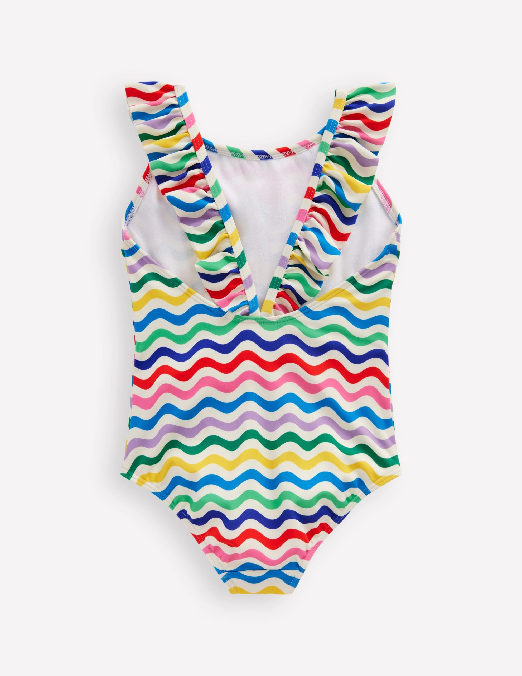 Hallie Frill Strap Swimsuit-Multi Mini Wave - Image 2