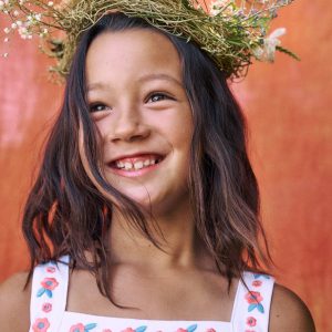 Embroidered Sleeveless Top-Soft Ivory