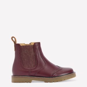 Leather Chelsea Boots-Oxblood