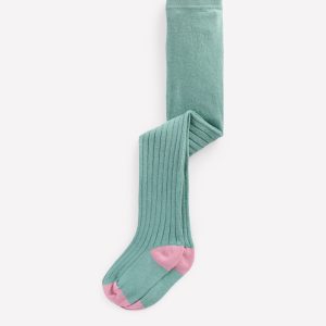 Baby Ribbed Tights-Eucalyptus
