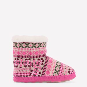 Fair Isle Slipper Boots-Heritage Fair Isle