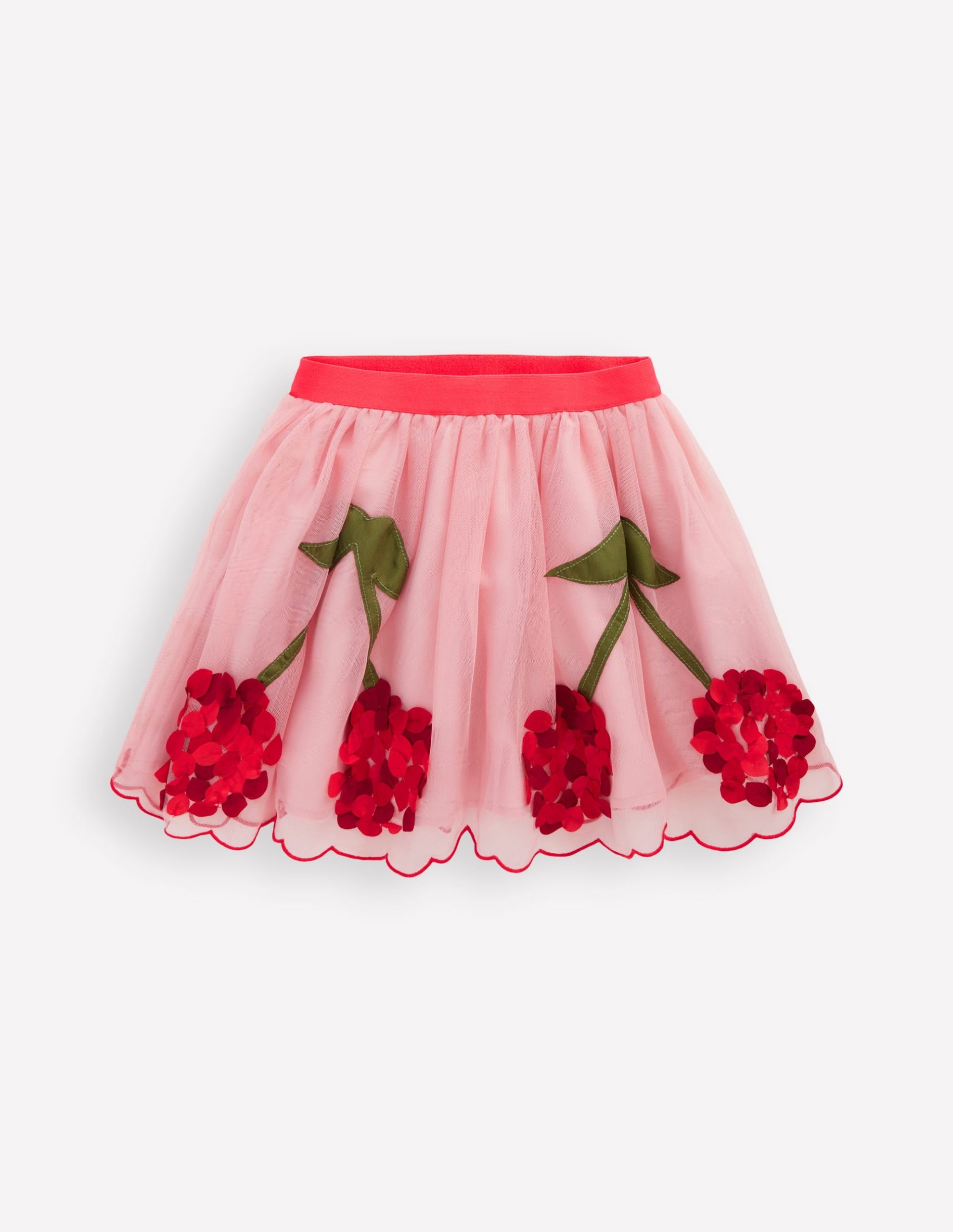 Appliqu?? Tulle Skirt-Vintage Pink Cherries - Image 2