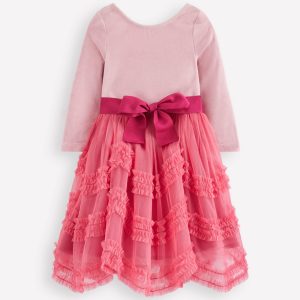 Velour Tulle Ballet Dress-Rose Pink