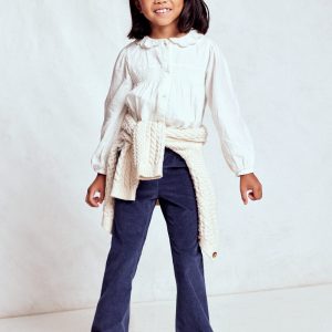 Flared Cord Legging-College Navy