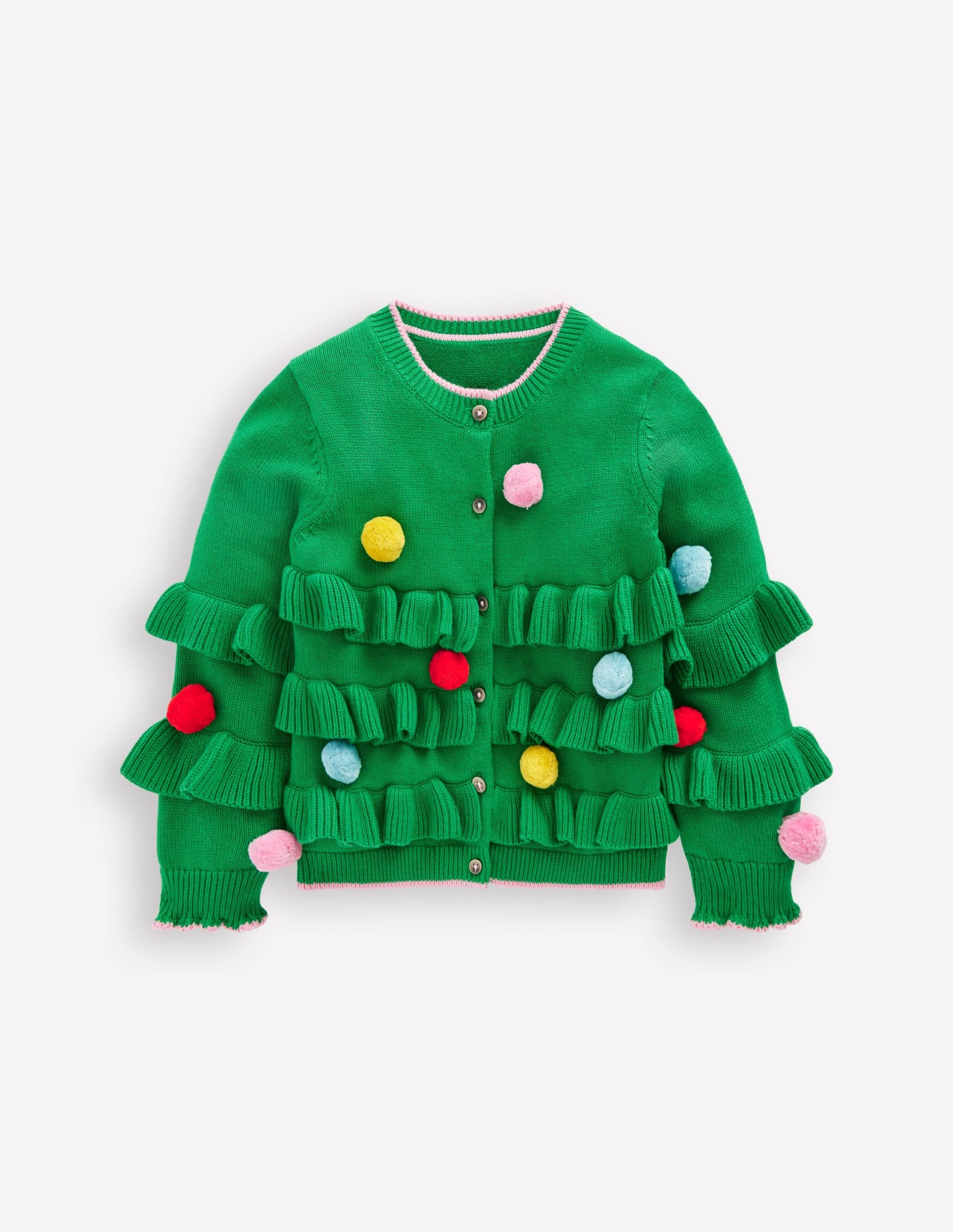 Festive Logo Cardigan-Rich Emerald Christmas Tree - Image 2